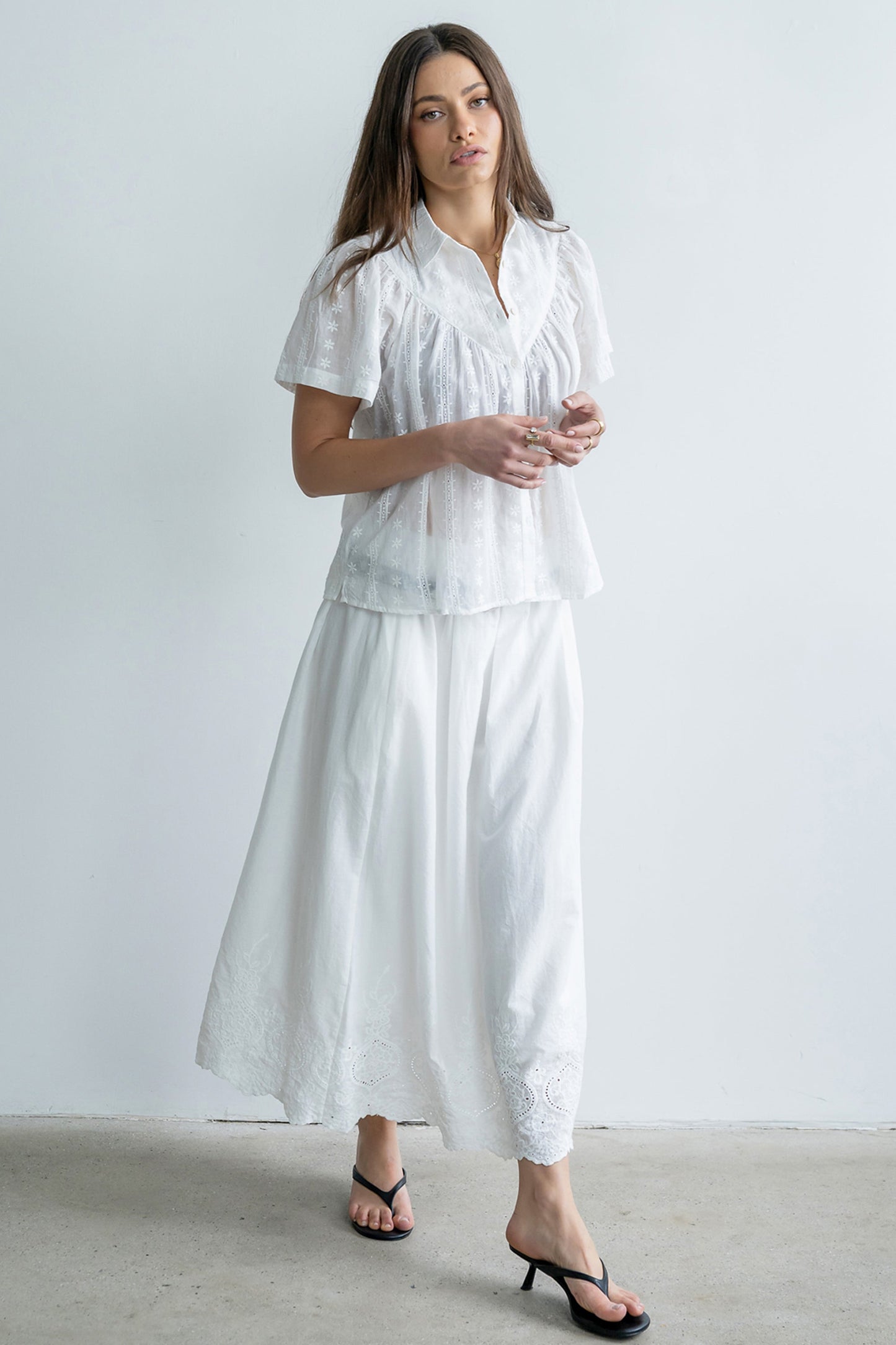 Chloe Embroidered Maxi Skirt