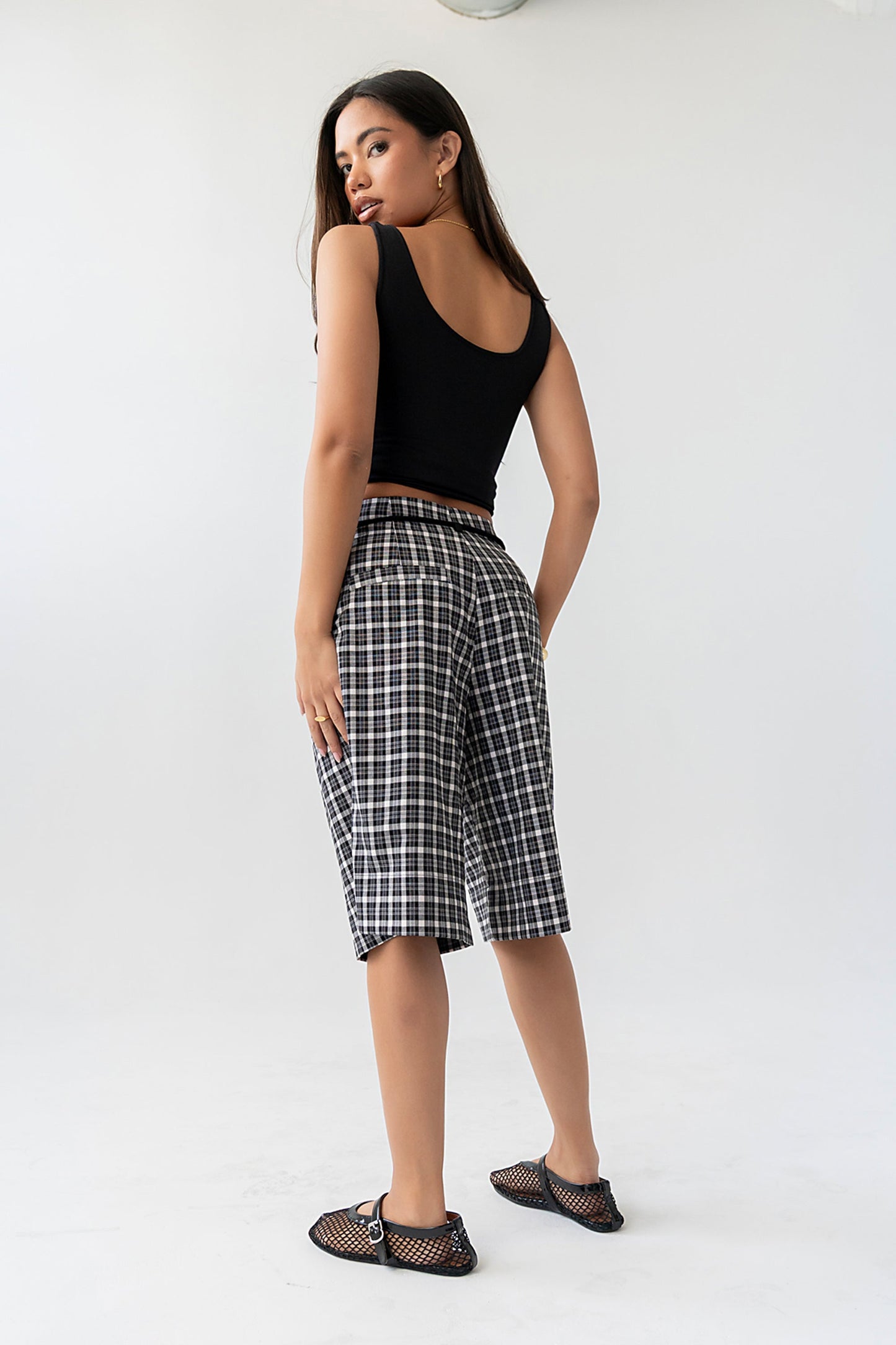 Cammie Long Tank in Black