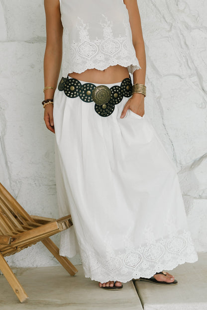 Chloe Embroidered Maxi Skirt