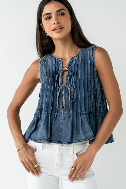 Caiden Pleated Top