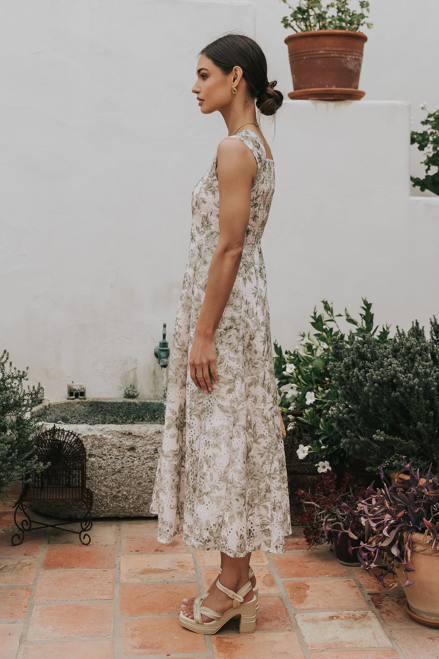 Cassie Embroidered Midi Dress
