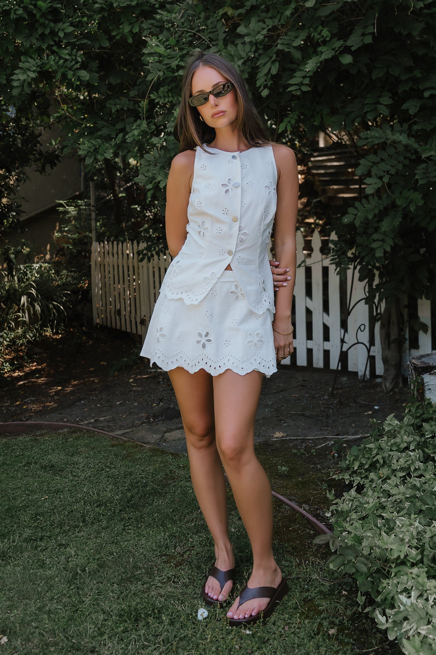 Gage Embroidered Skort