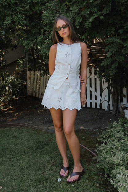 Gage Embroidered Skort