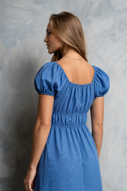 Gracie Plaid Midi Dress