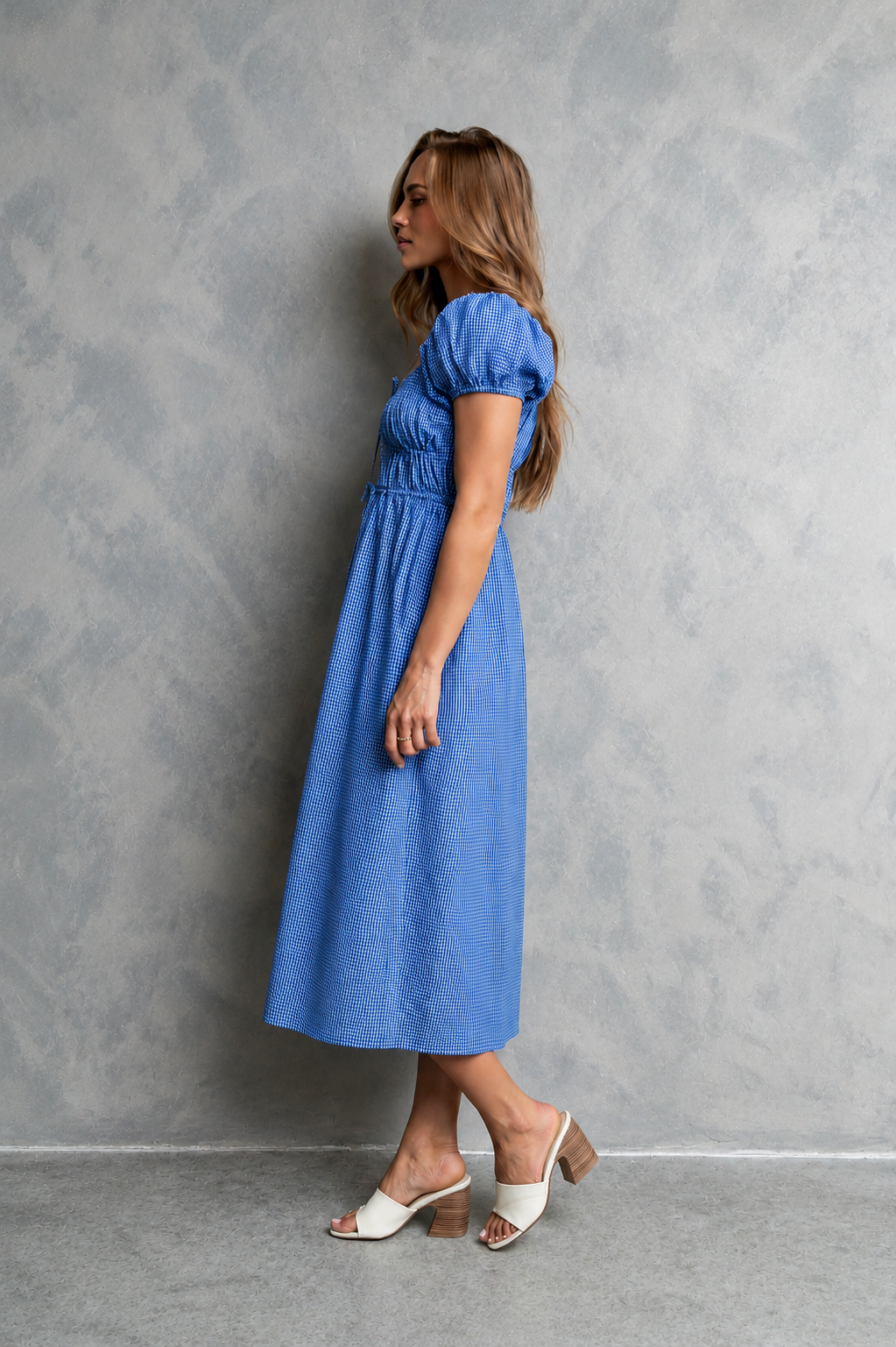 Gracie Plaid Midi Dress