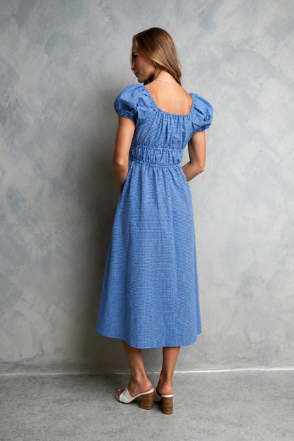 Gracie Plaid Midi Dress