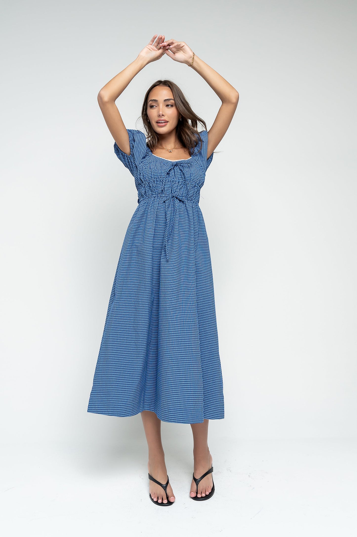 Gracie Plaid Midi Dress