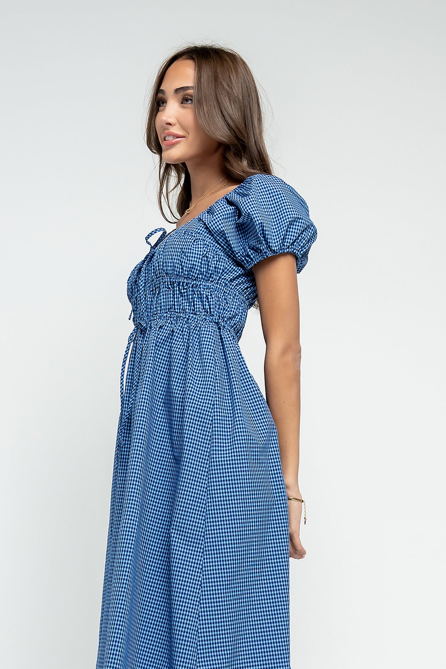 Gracie Plaid Midi Dress