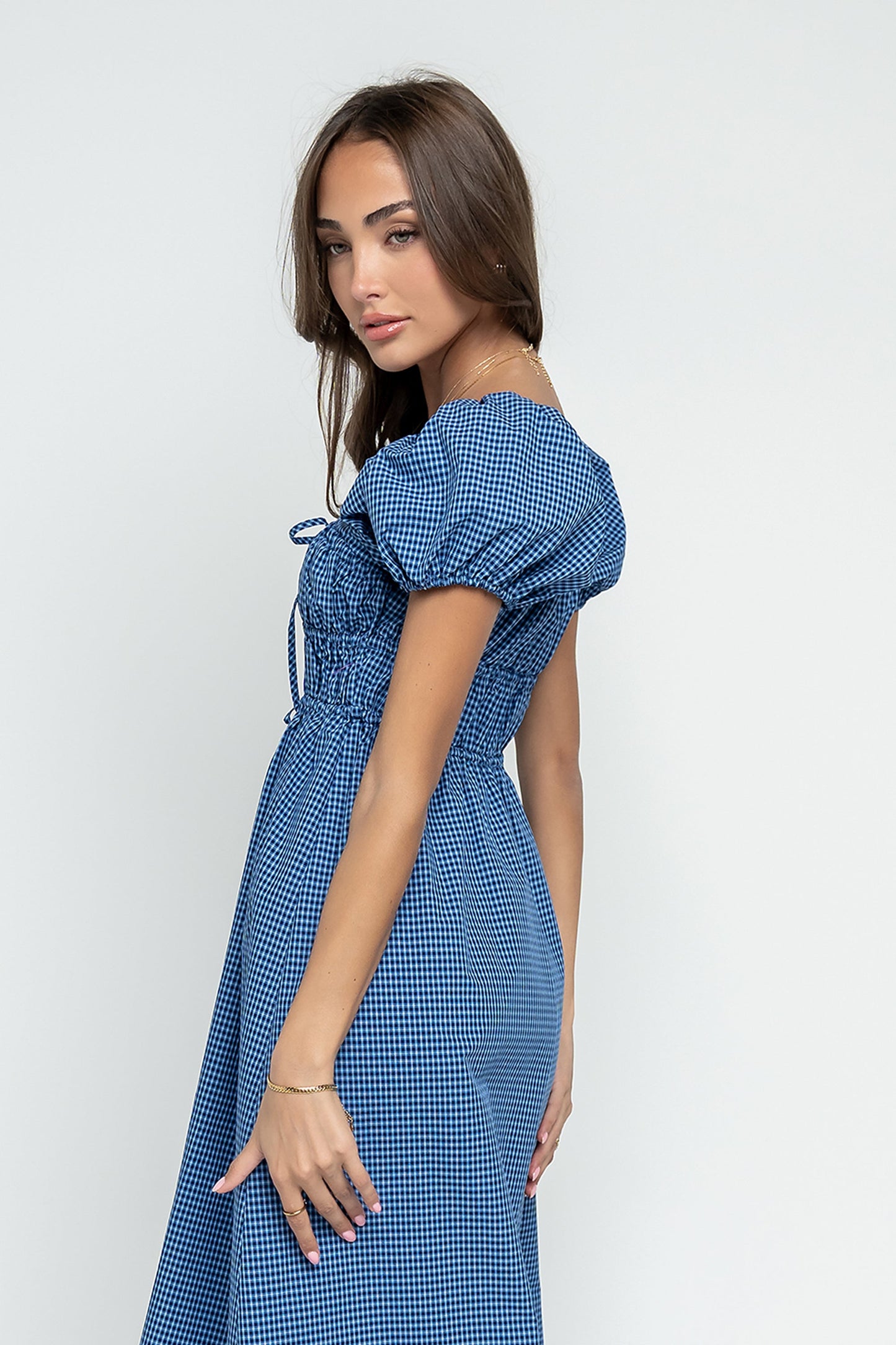Gracie Plaid Midi Dress