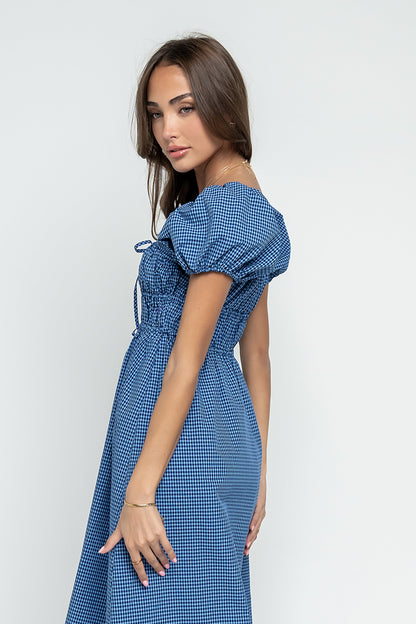 Gracie Plaid Midi Dress