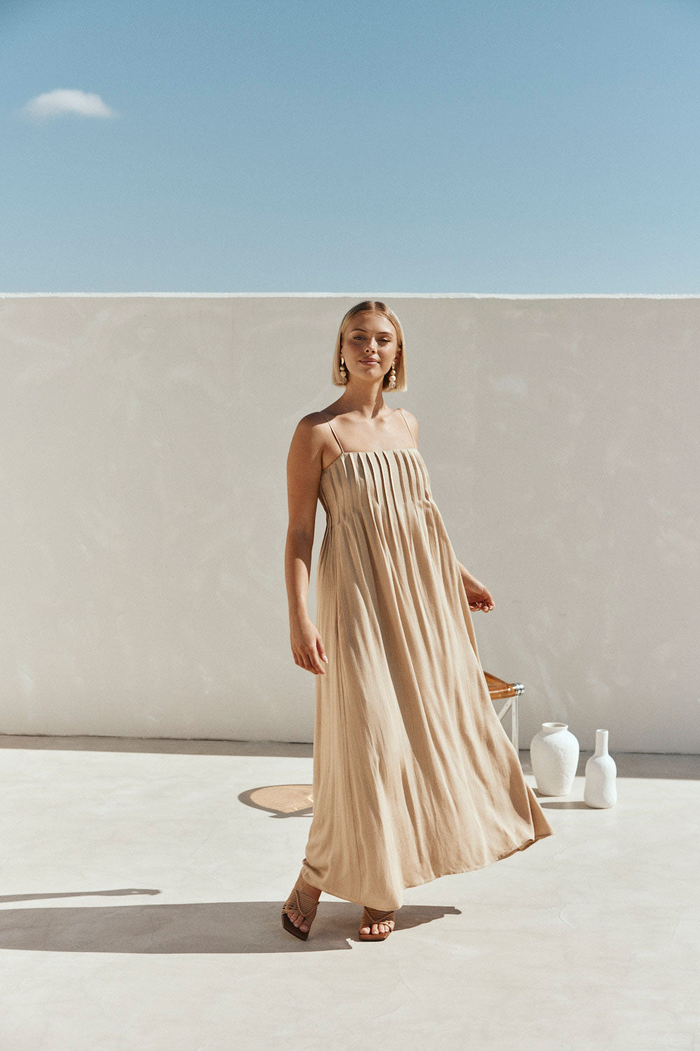 SAMPLE-Ada Dress - Tan