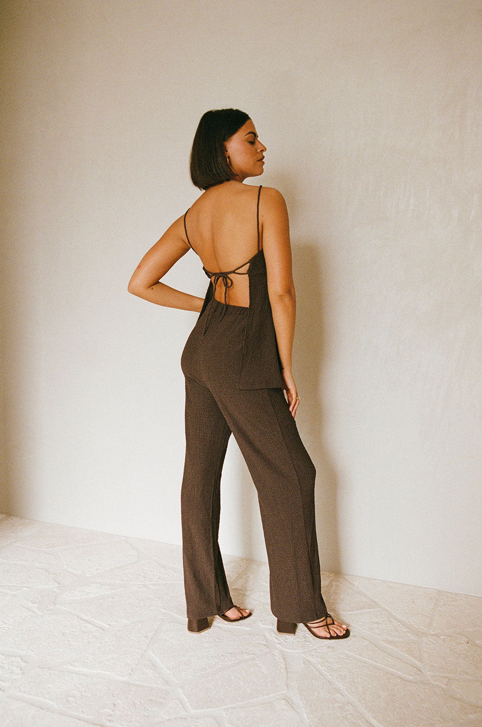 SAMPLE-Ashton Jumpsuit - Chocolate
