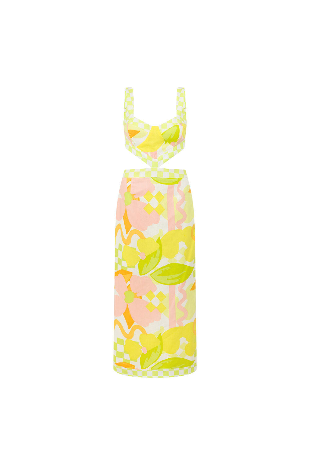 Everett Dress - Checker Floral