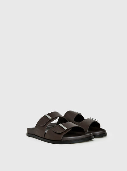 Dedication Double Strap Sandals Chocolate