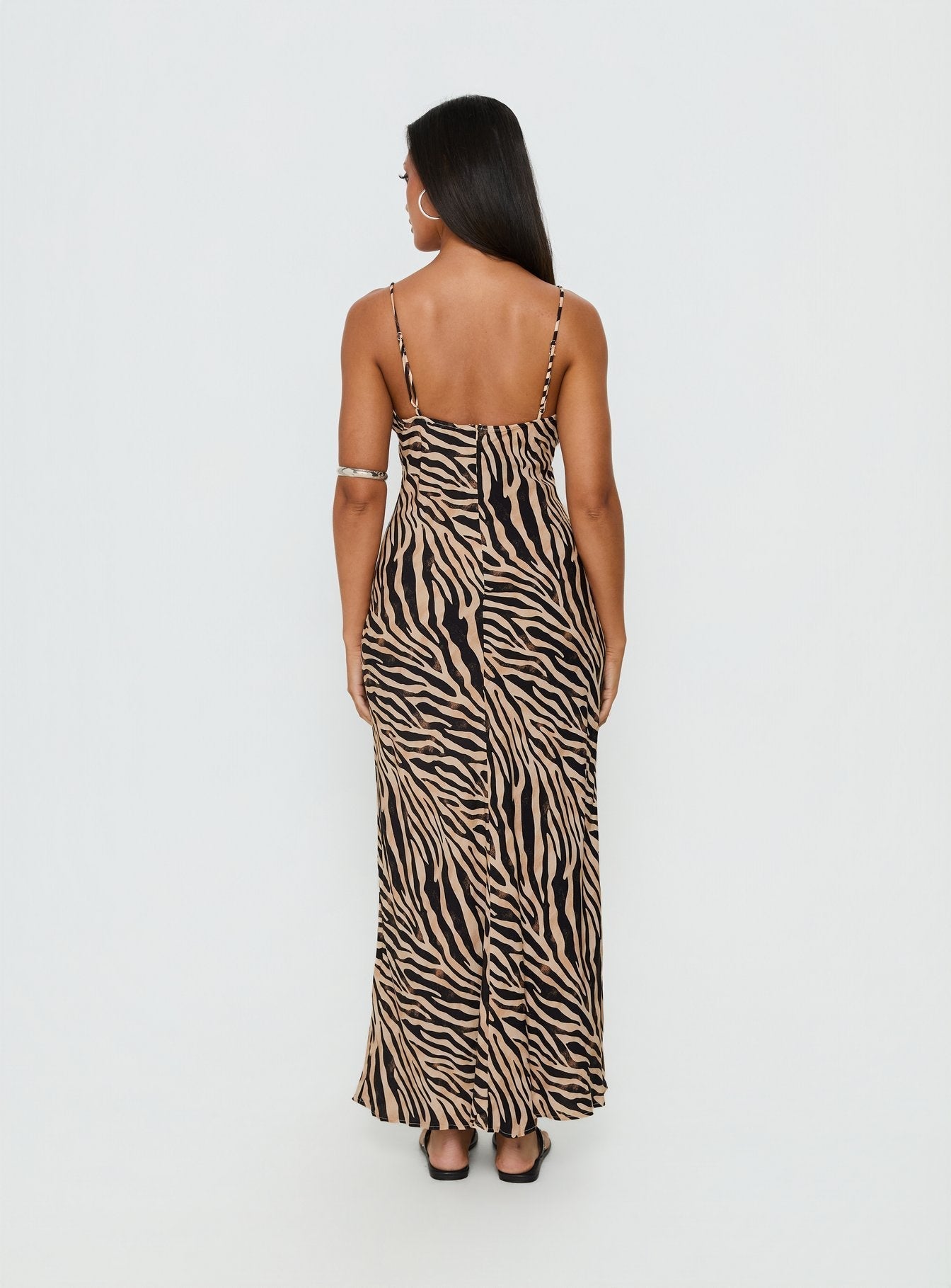 Cherilynn V Neck Maxi Dress Zebra