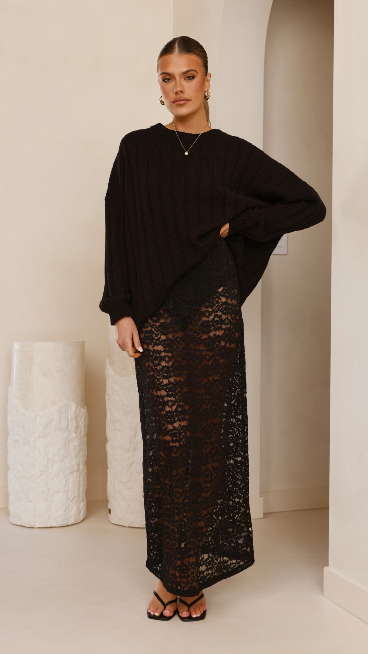 Naiva Oversized Knit - Black