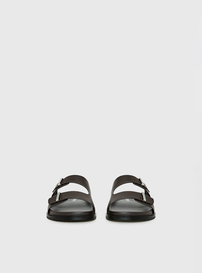 Dedication Double Strap Sandals Chocolate