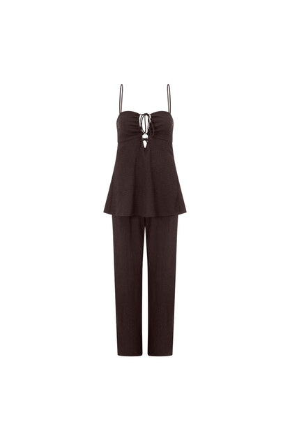 SAMPLE-Ashton Jumpsuit - Chocolate