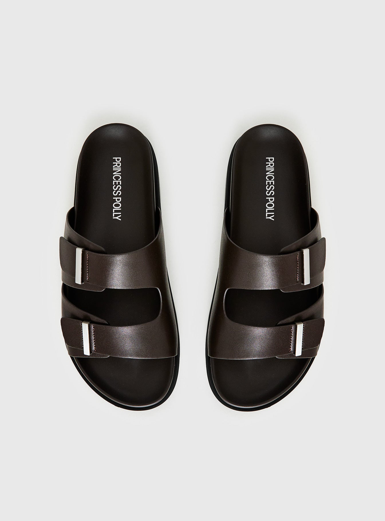 Dedication Double Strap Sandals Chocolate