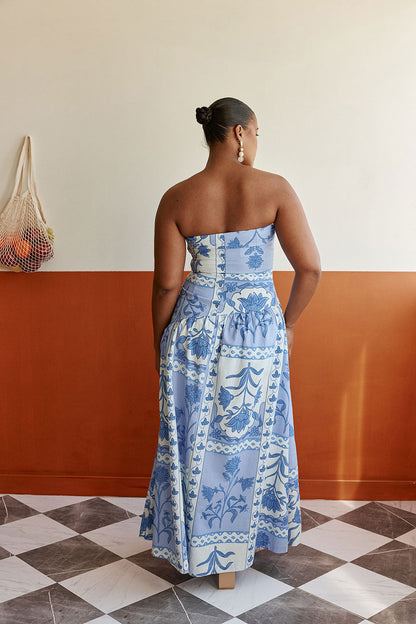 Aliza Dress - Palais Blue