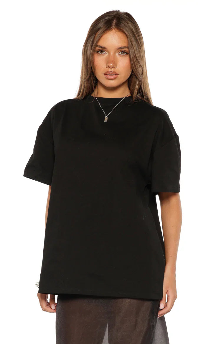 Alba Plain Black Tee