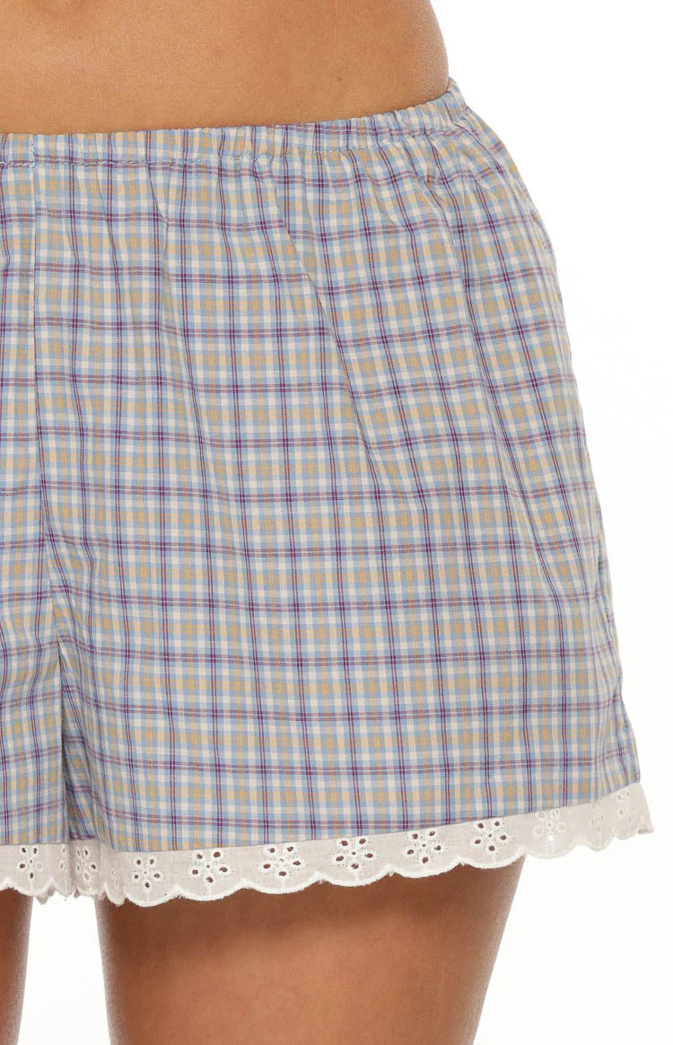 Arnie Blue Plaid Shorts