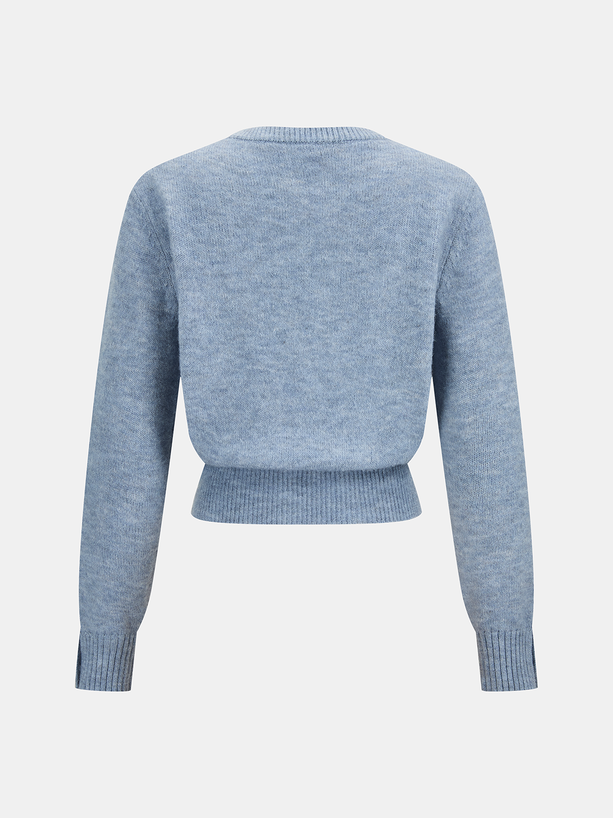 Wool-Blend Knot-Front Sweater