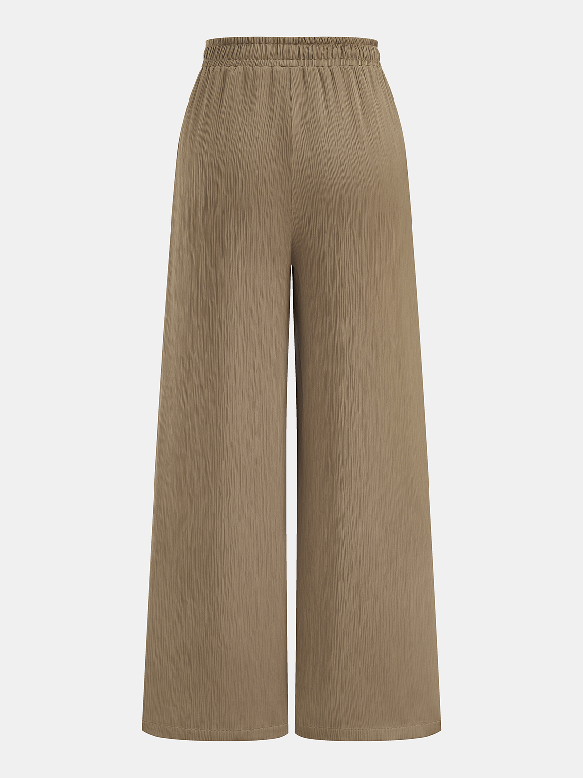 Turtleneck Ruched Top & Wide-Leg Pants Set