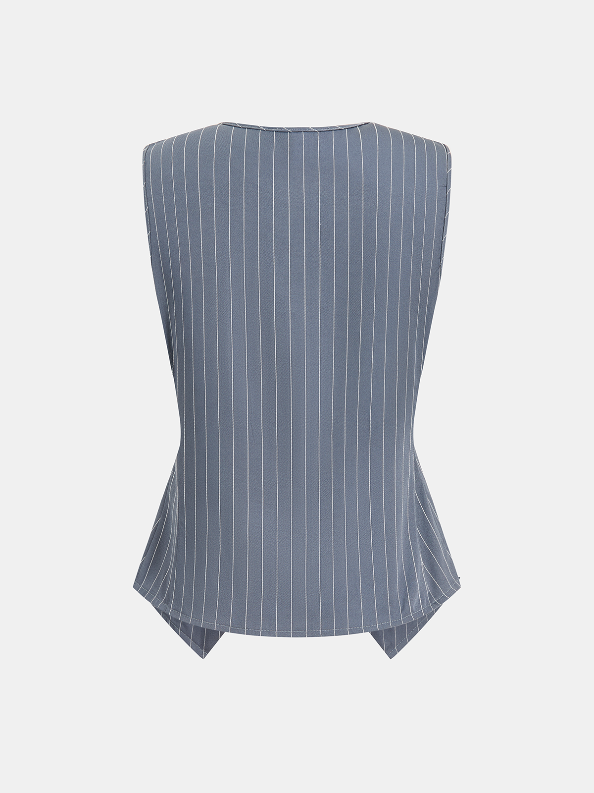 Striped Buttoned Vest & Pleated Shorts Set