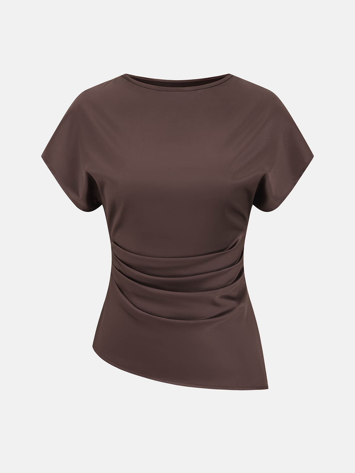 Ruched Asymmetrical Top & Midi Skirt Set
