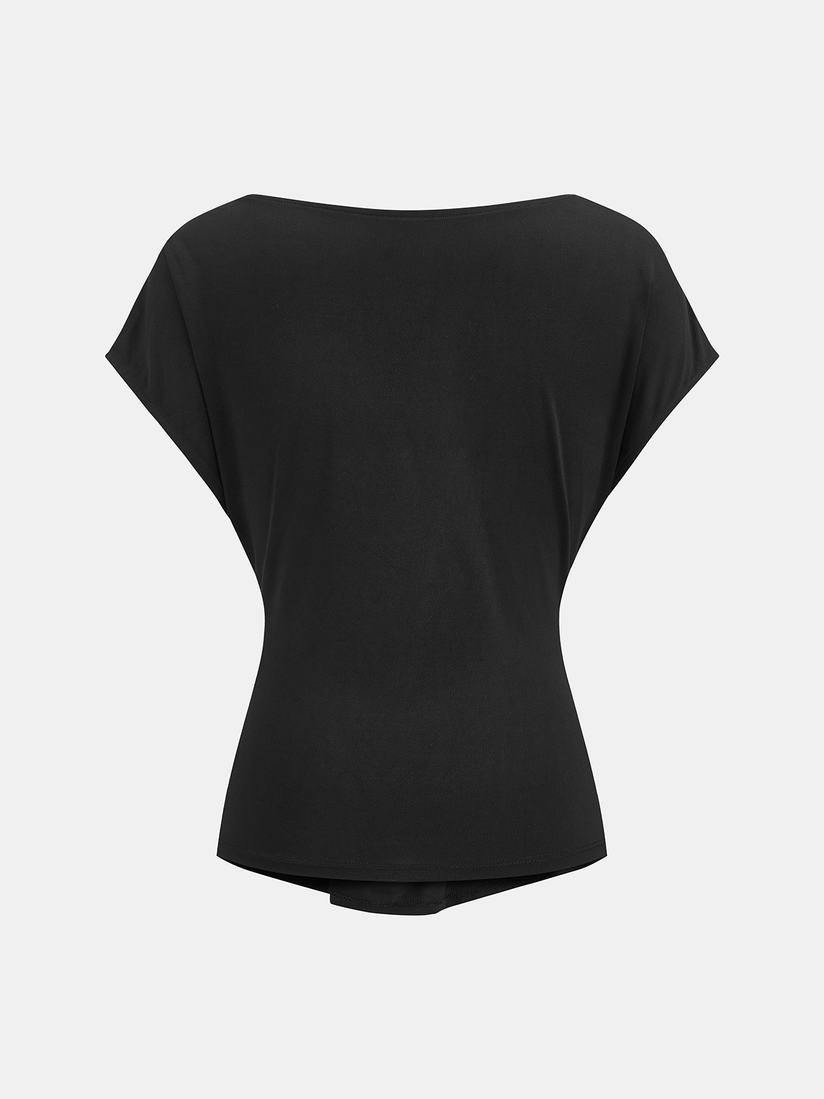 Cowl Neck Fitted Buttoned Blouse