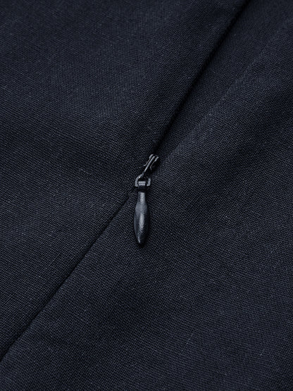 Belted Wrap Linen Blend Sleeveless Mini Dress