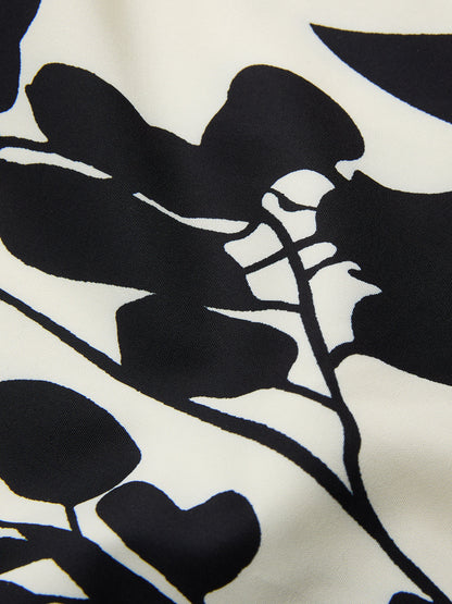 Halter Neck Floral Print Midi Dress