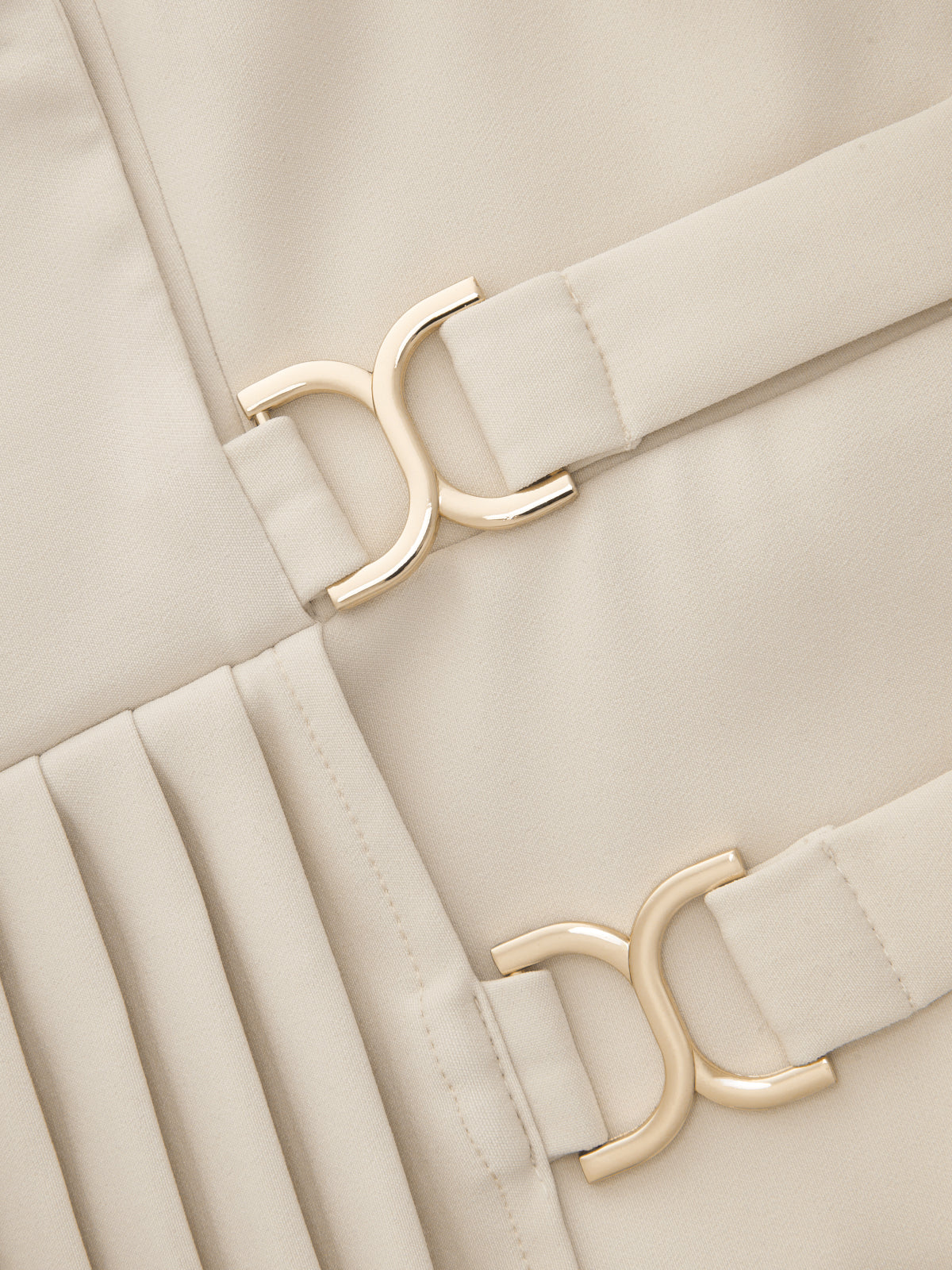Sleeveless Lapel Pleated Mini Dress