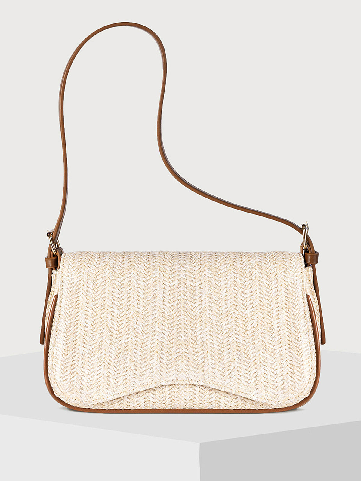 Casual Straw-Texture Shoulder Bag