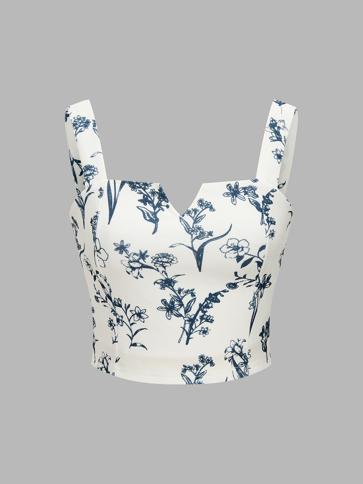 Floral Print Crop Cami Top & Wide Leg Pants Set