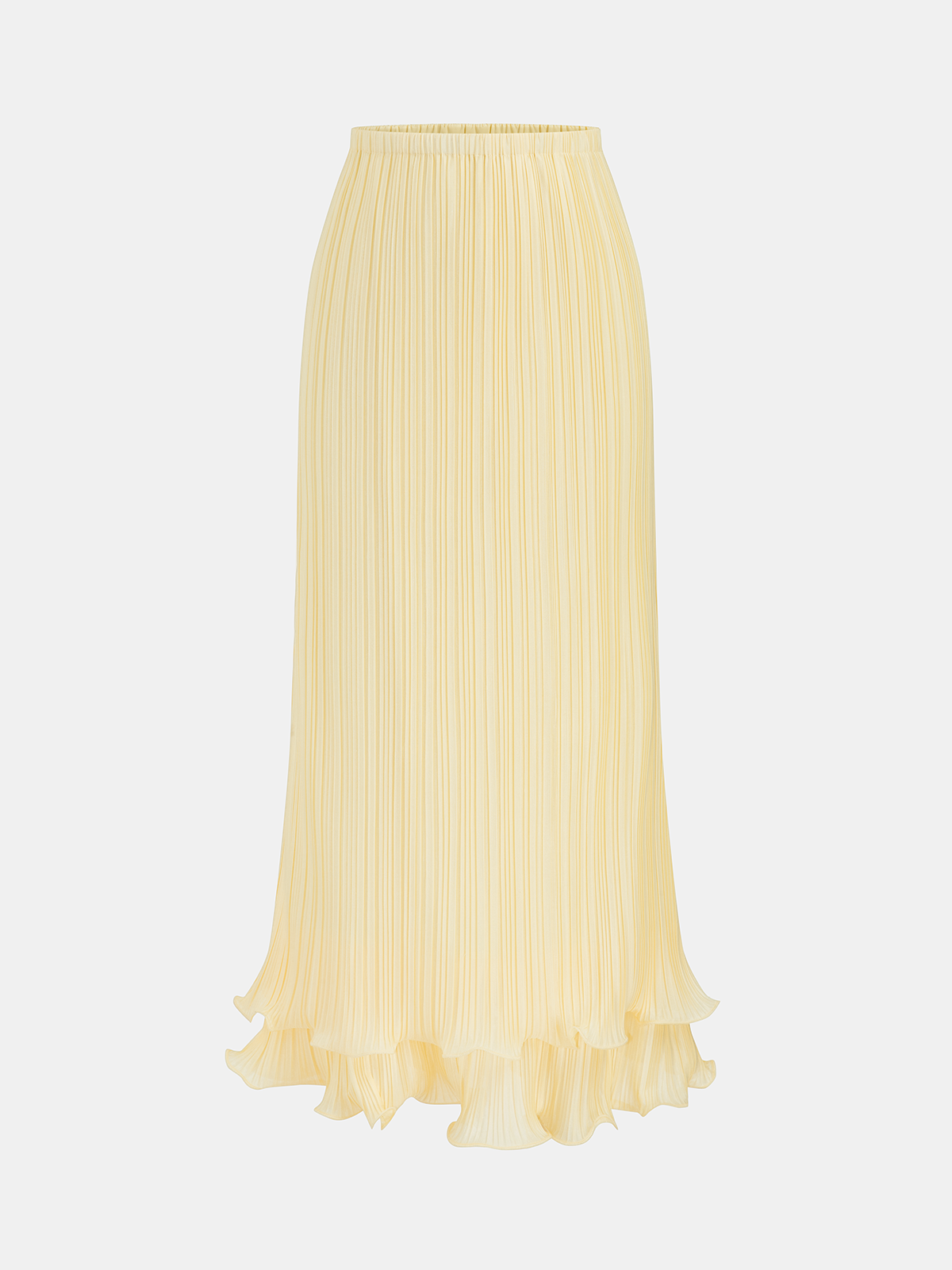 Pleated Layered Ruffle Skirt Set