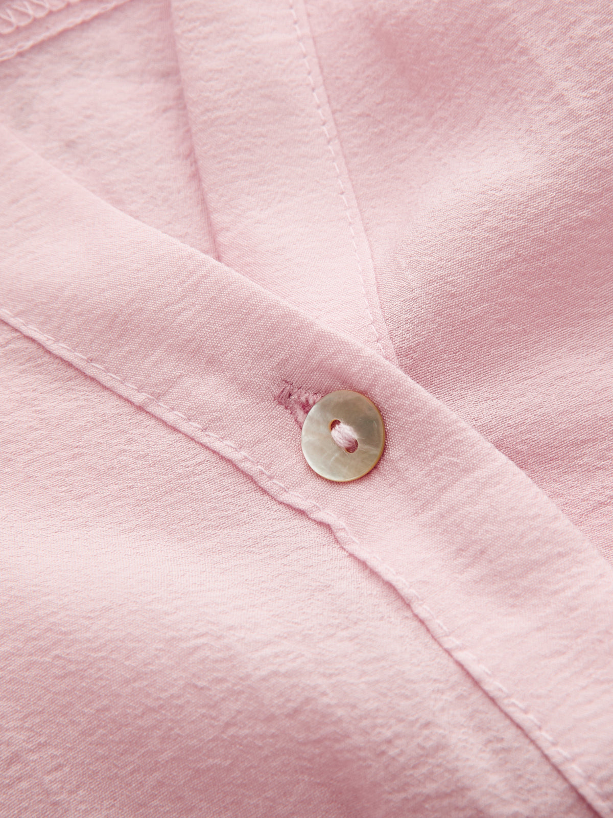 Cropped V Neck Button Front Blouse