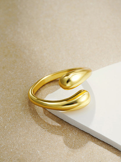 Minimalist Teardrop Open Ring