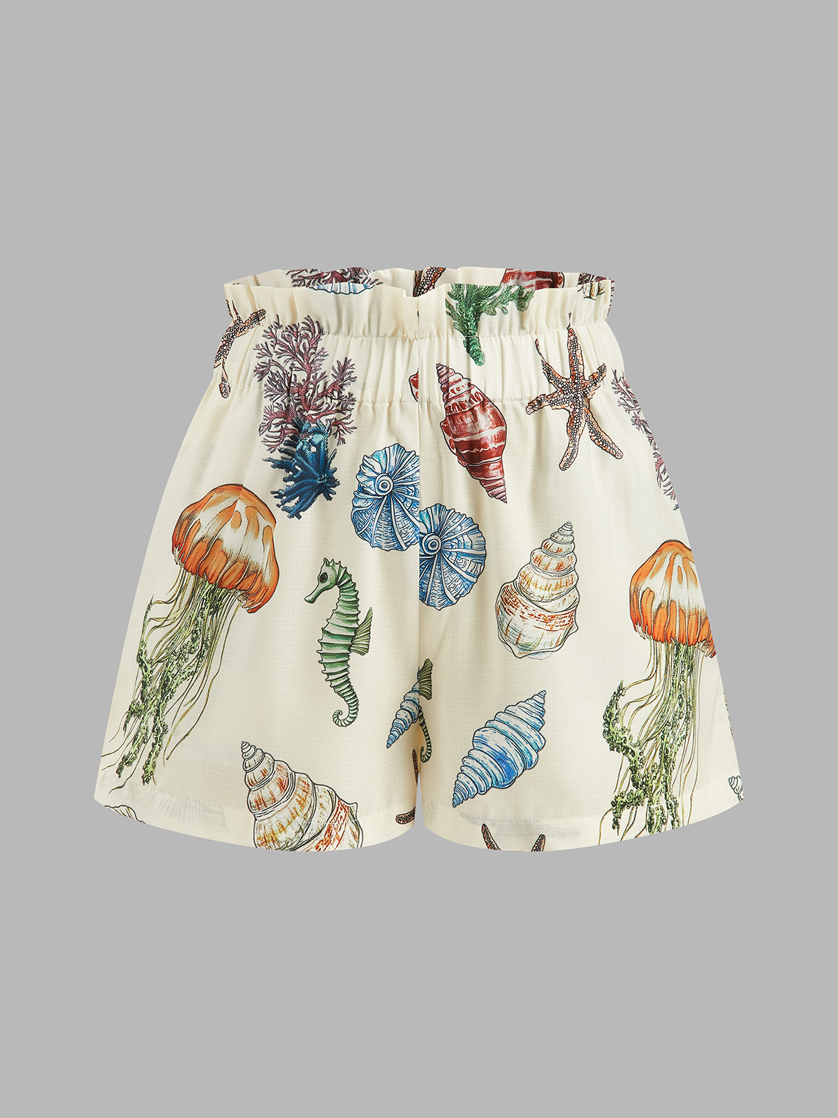 Floral Print Sleeveless Shorts Set