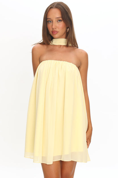 Read The Signs Strapless Mini Dress Butter