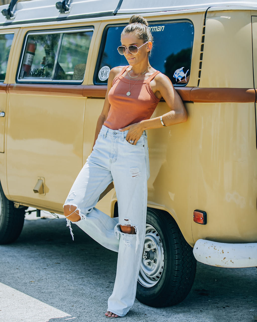 Bronzer Cotton Tank - Rust