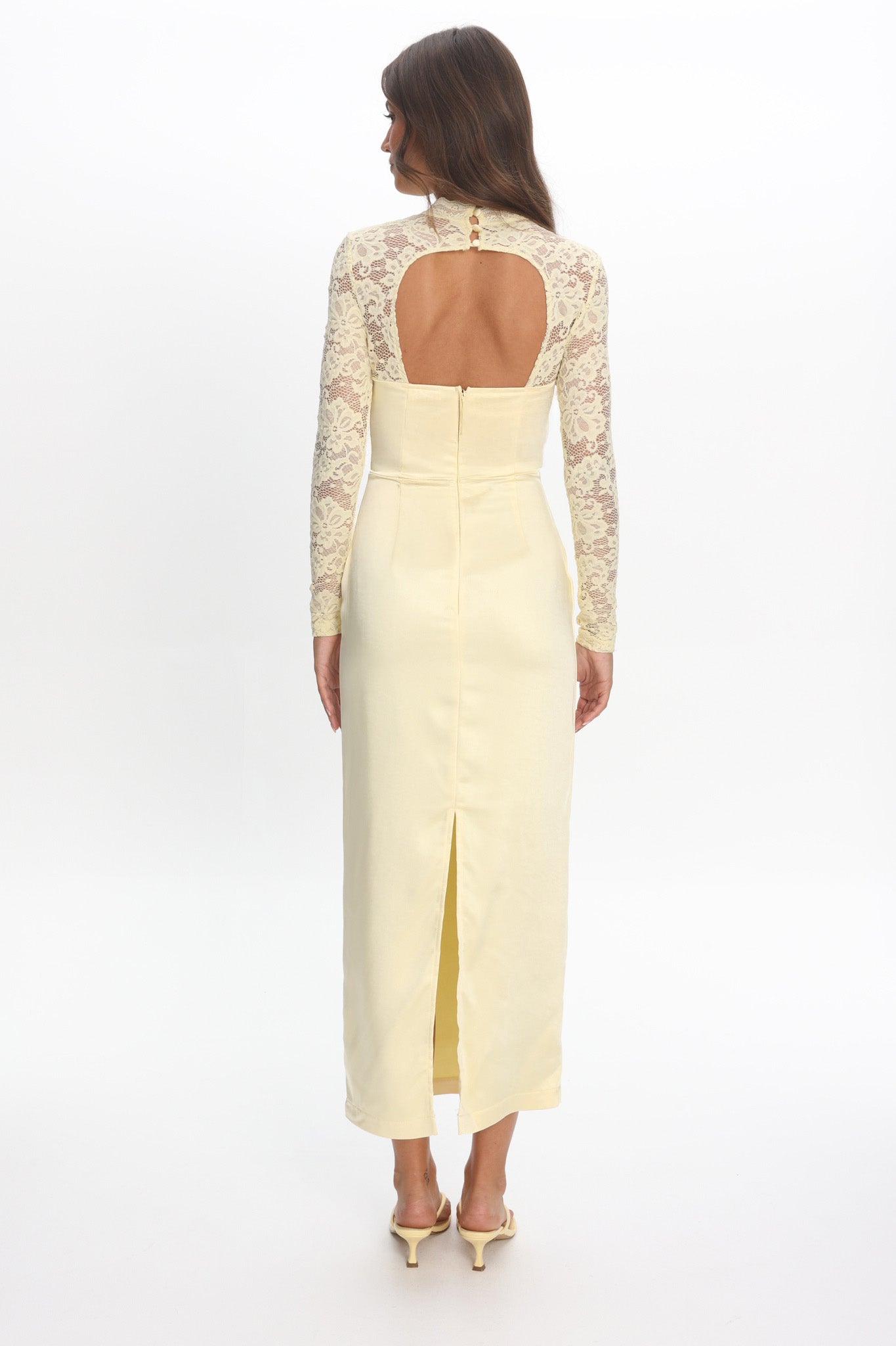 Lucha Lace Sleeve Maxi Dress Butter