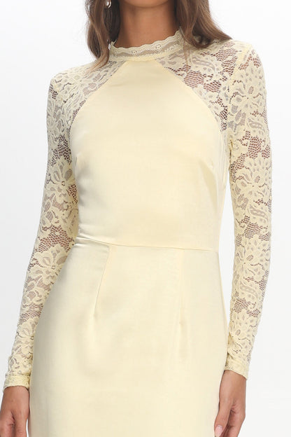 Lucha Lace Sleeve Maxi Dress Butter