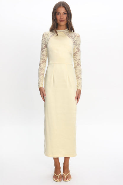 Lucha Lace Sleeve Maxi Dress Butter