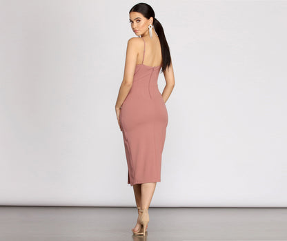 Candace Crepe Midi Dress