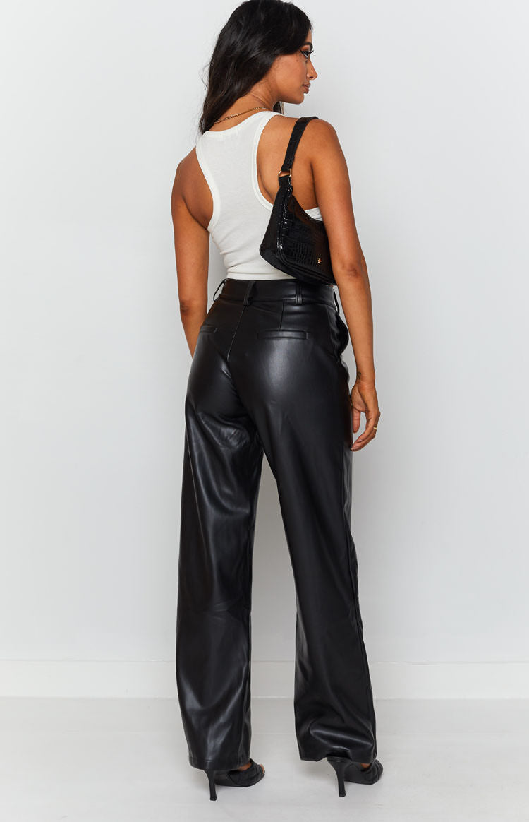 Cool Shade PU Pants Black