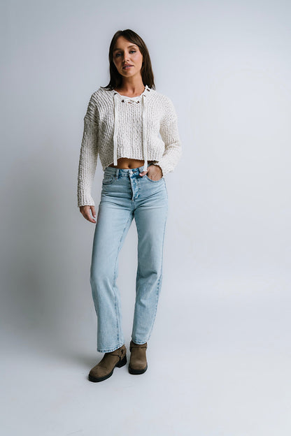 Georgie Knit Sweater in Ivory - FINAL SALE