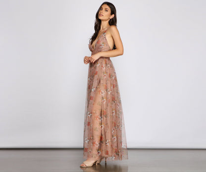 Daisy Pleated Tulle Formal Dress