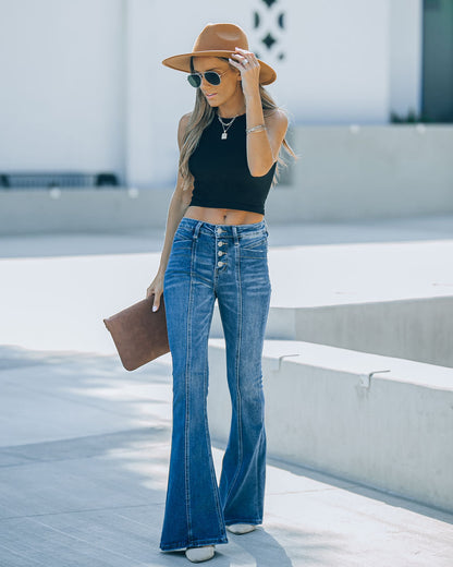 Franco High Rise Stretch Flare Jeans